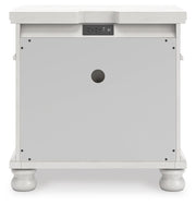 Rowlenstown Queen Poster Bed, Dresser, Mirror and Nightstand in Antique White - PKG023869