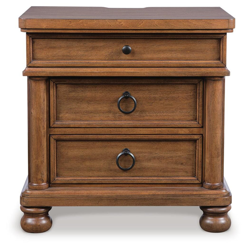 Rowlenstown Queen Poster Bed with Dresser and Nightstand in Brown - PKG023758
