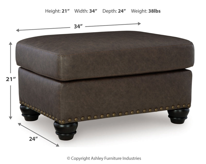 Roxmere Chair and Ottoman in Umber from Ashley - DMV Furniture
