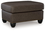 Roxmere Umber Ottoman - DMV FurnitureOttoman