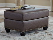Roxmere Umber Ottoman - DMV FurnitureOttoman
