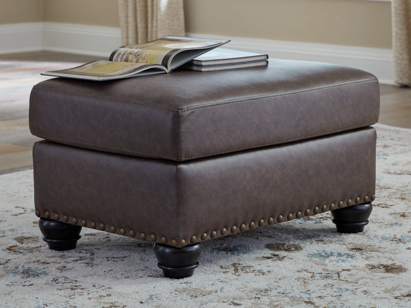 Roxmere Umber Ottoman - DMV FurnitureOttoman