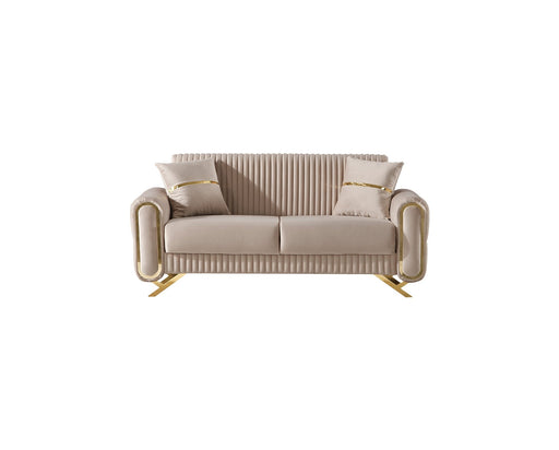 Royal Convertible Loveseat Beige in Beige - 101-ROY-ANK529-2