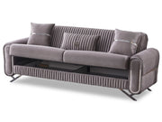 Royal Convertible Loveseat Light Grey in Light Grey - 101-ROY-LUX405-2