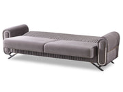 Royal Convertible Loveseat Light Grey in Light Grey - 101-ROY-LUX405-2
