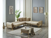 Royal Convertible Sectional Sofa Beige in Beige - 105-ROY-ANK529-5