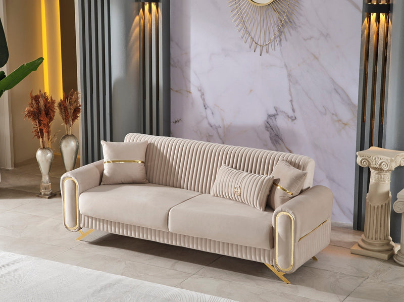 Royal Convertible Sofa Beige in Beige - 101-ROY-ANK529-3