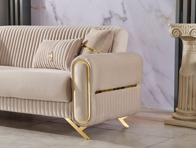 Royal Convertible Sofa Beige in Beige - 101-ROY-ANK529-3