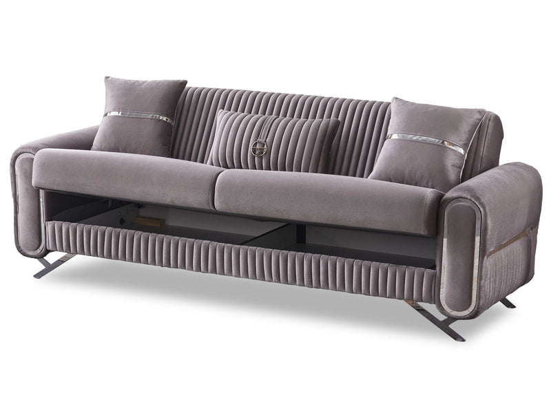 Royal Convertible Sofa Light Grey in Light Grey - 101-ROY-LUX405-3