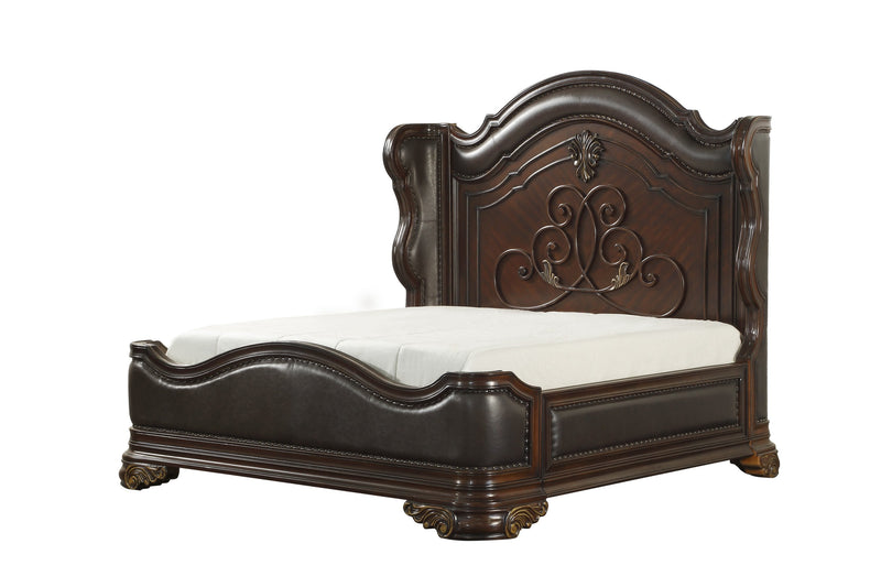 Royal Highlands Rich Cherry King Panel Bed - DMV FurnitureKing Bed