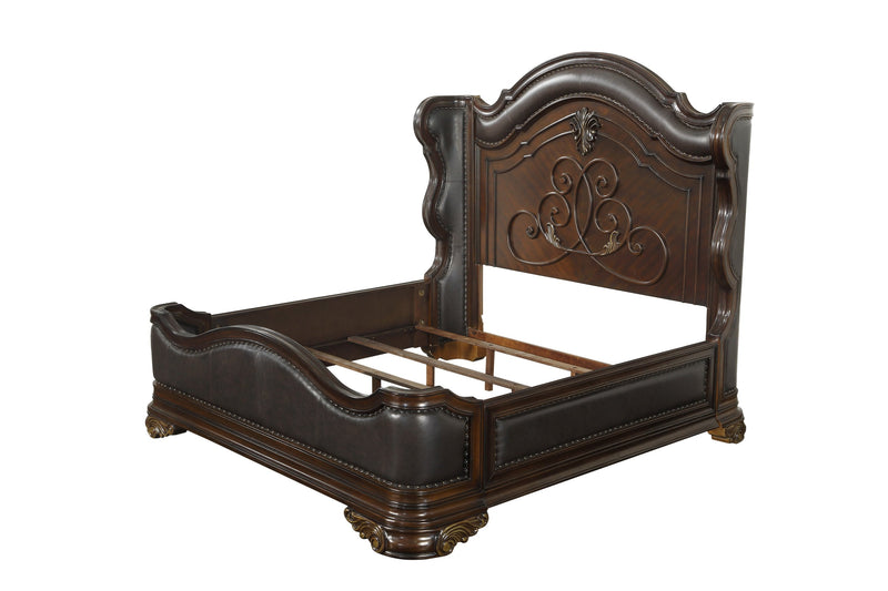 Royal Highlands Rich Cherry King Panel Bed - DMV FurnitureKing Bed