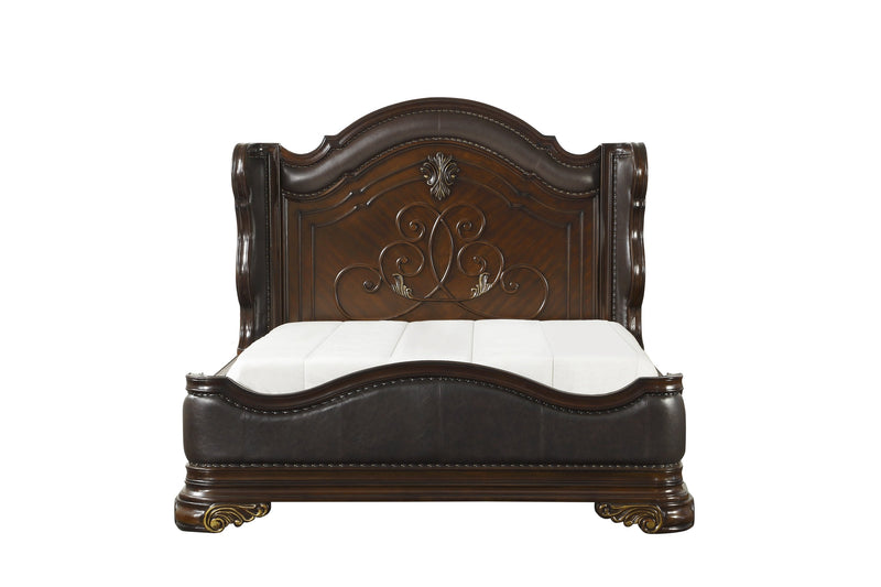 Royal Highlands Rich Cherry King Panel Bed - DMV FurnitureKing Bed