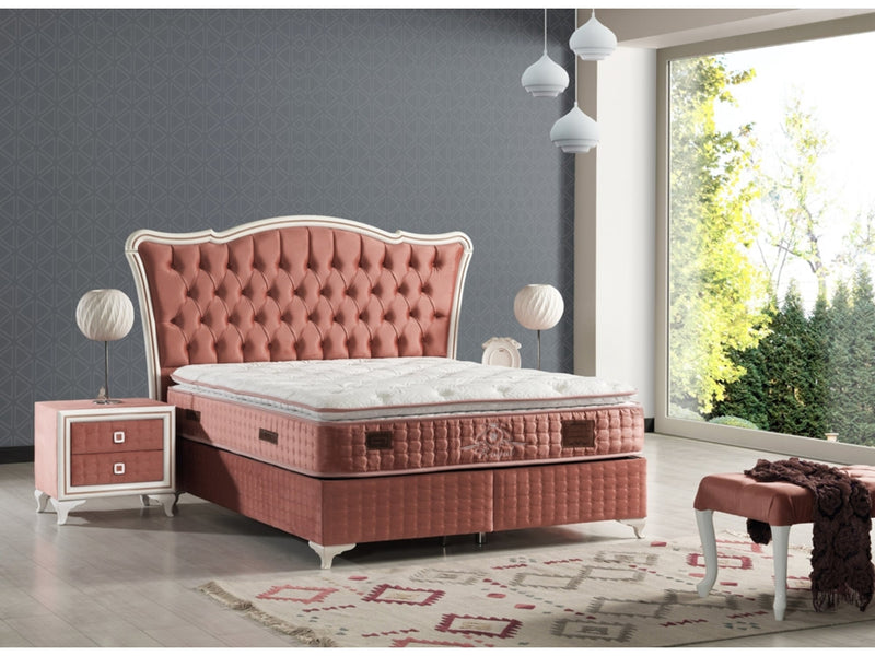 Royal King Storage Bed With Headboard Pink - King - 111-ROY-H18-200-SET