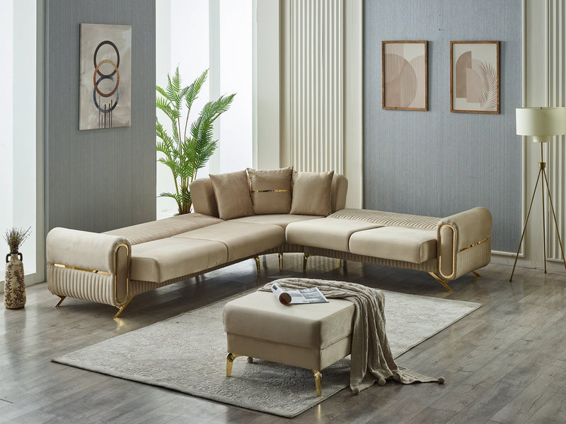Royals 125" / 113" Wide Convertible Sectional - Sectional