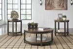 Roybeck Light Brown/Bronze Table (Set of 3) - DMV FurnitureOccasional Table Set