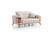 Ruby 3-pieces (Sofa & Loveseat & Chair) Livingroom Set Beige in Beige - 101-RUB-VER091-321