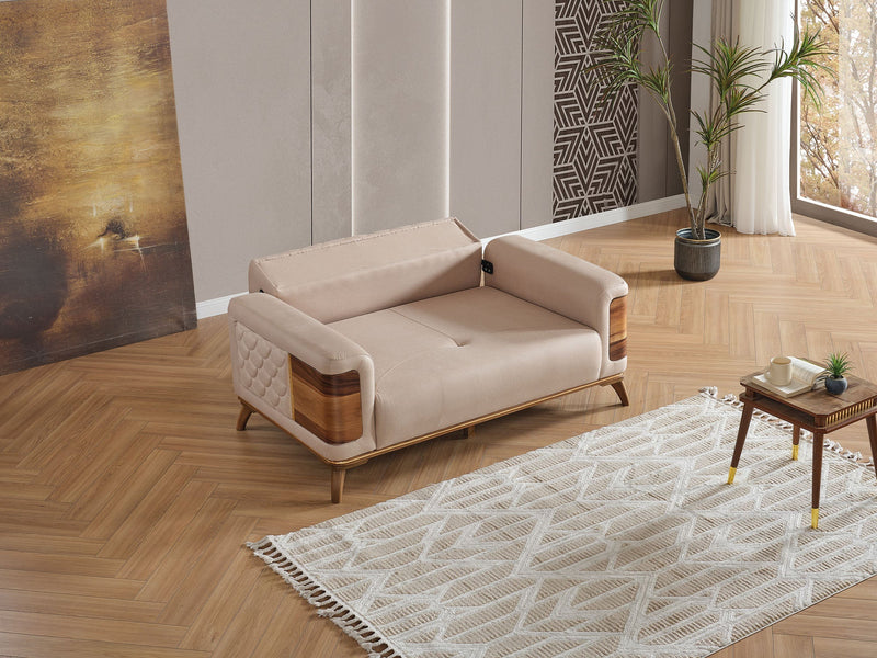 Ruby 3-pieces (Sofa & Loveseat & Chair) Livingroom Set Beige in Beige - 101-RUB-VER091-321