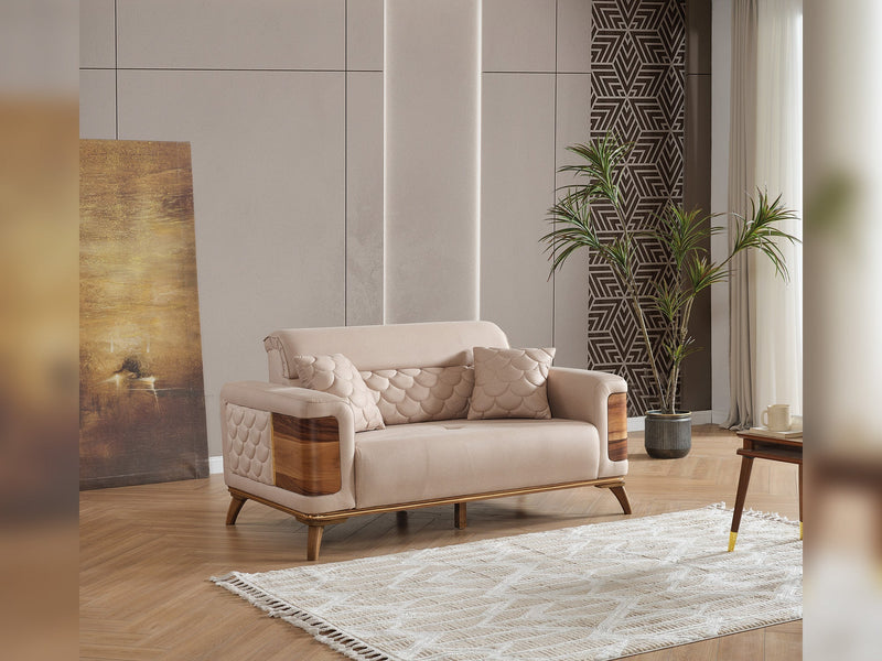 Ruby 3-pieces (Sofa & Loveseat & Chair) Livingroom Set Beige in Beige - 101-RUB-VER091-321