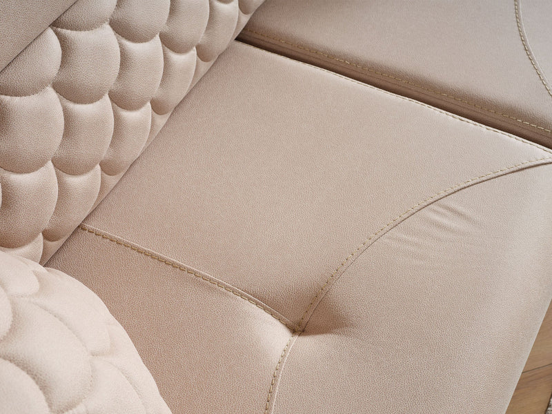 Ruby 3-pieces (Sofa & Loveseat & Chair) Livingroom Set Beige in Beige - 101-RUB-VER091-321