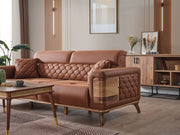Ruby 3-pieces (Sofa & Loveseat & Chair) Livingroom Set Brick in Brick - 101-RUB-VER095-321