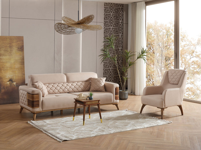 Ruby Convertible Sofa Beige in Beige - 101-RUB-VER091-3