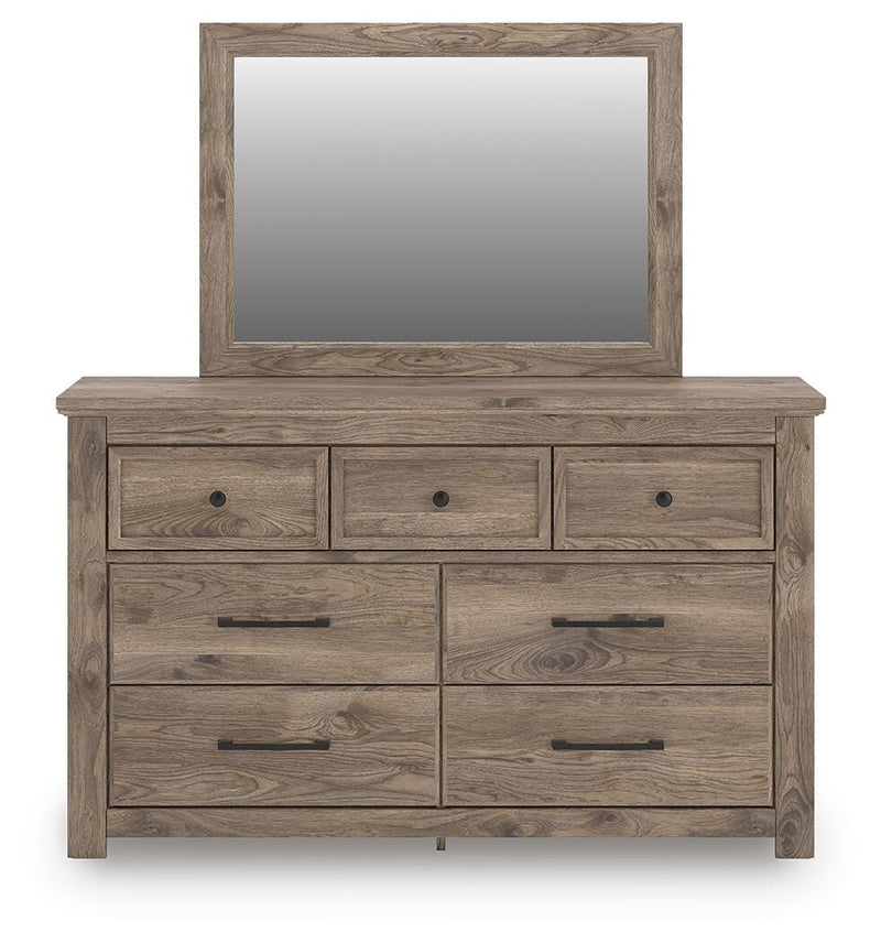 Rusticott Brown Dresser and Mirror - PCB2260B1