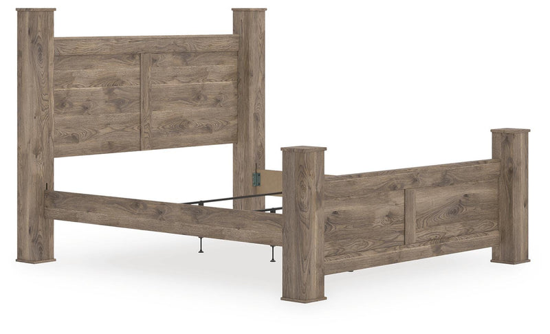 Rusticott Brown King Poster Bed, Dresser and Nightstand - PCB2260B9