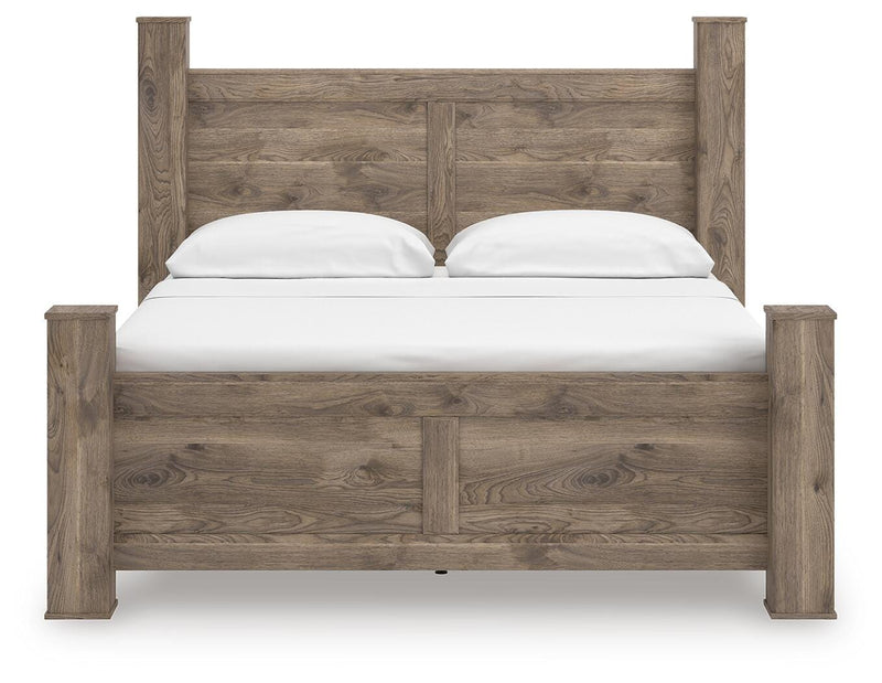 Rusticott Brown King Poster Bed - PCB2260B7