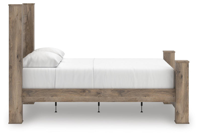 Rusticott Brown Queen Poster Bed, Dresser and Nightstand - PCB2260B8