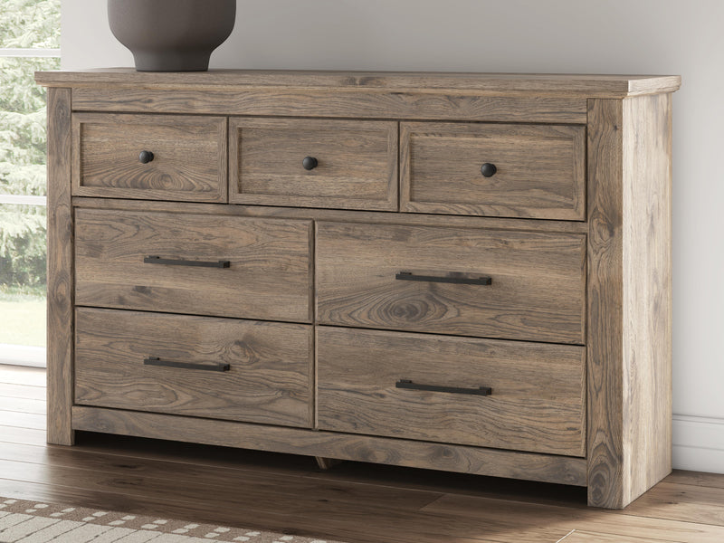Rusticott King Panel Bed with Dresser and Nightstand in Brown - PKG023698
