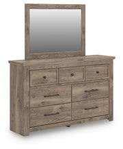 Rusticott King Panel Bed with Mirrored Dresser in Brown - PKG023696