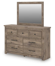 Rusticott King Panel Bed with Mirrored Dresser in Brown - PKG023696