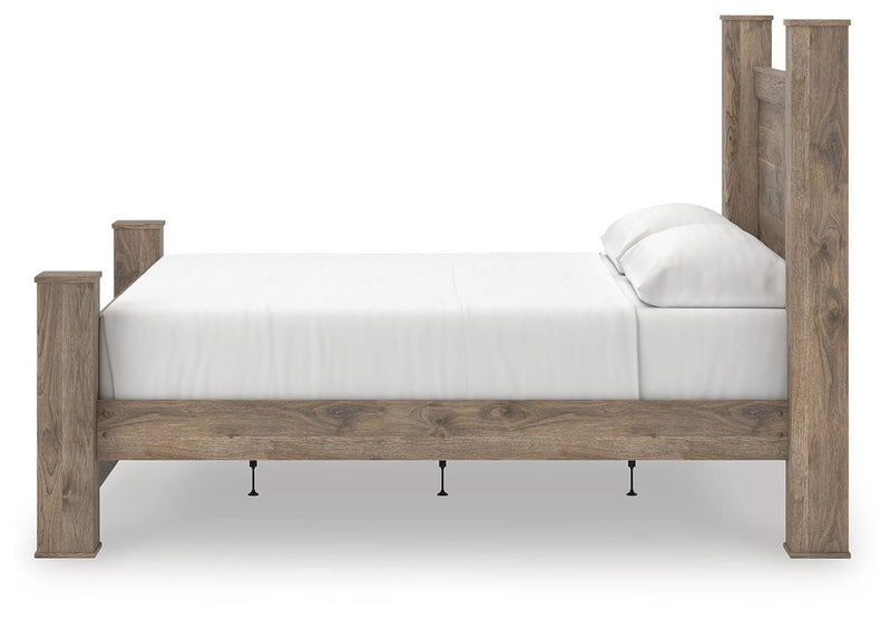 Rusticott King Poster Bed and Dresser in Brown - PKG023705