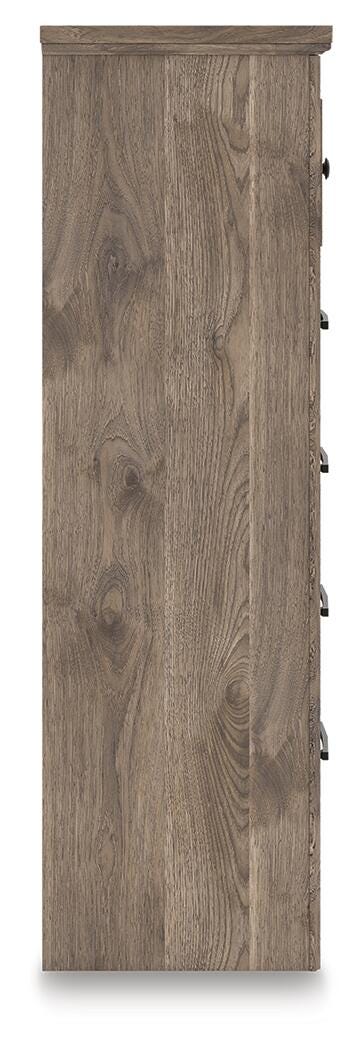 Rusticott King Poster Bed, Dresser and Chest in Brown - PKG023709
