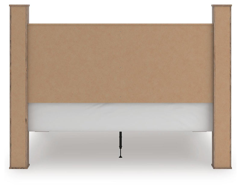 Rusticott King Poster Bed, Dresser and Chest in Brown - PKG023709