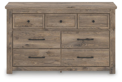 Rusticott Queen Panel Bed with Dresser and Chest in Brown - PKG023694