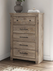 Rusticott Queen Panel Bed with Dresser and Chest in Brown - PKG023694
