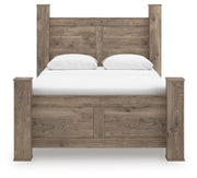 Rusticott Queen Poster Bed with Dresser and Chest in Brown - PKG023704