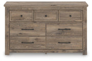 Rusticott Queen Poster Bed with Dresser in Brown - PKG023700