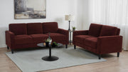 Ruth 2-piece Fabric Upholstered Track Arm Sofa Rust Red - 511211-S2