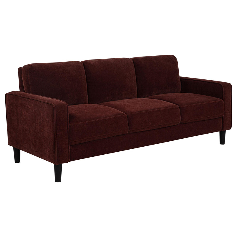 Ruth 2-piece Fabric Upholstered Track Arm Sofa Rust Red - 511211-S2