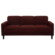 Ruth 2-piece Fabric Upholstered Track Arm Sofa Rust Red - 511211-S2