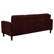 Ruth 2-piece Fabric Upholstered Track Arm Sofa Rust Red - 511211-S2