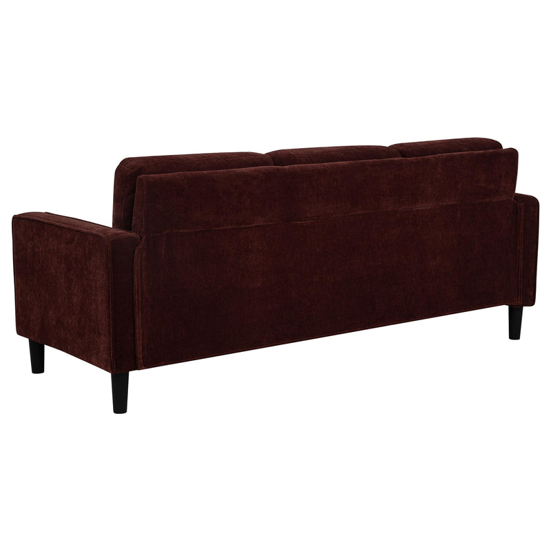 Ruth 2-piece Fabric Upholstered Track Arm Sofa Rust Red - 511211-S2