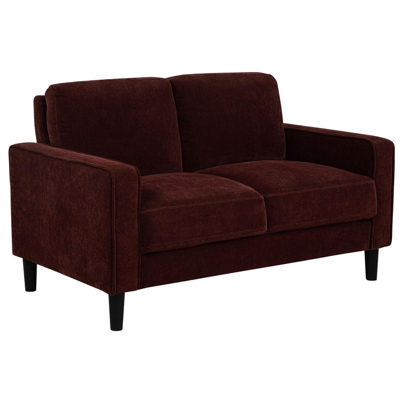 Ruth 2-piece Fabric Upholstered Track Arm Sofa Rust Red - 511211-S2
