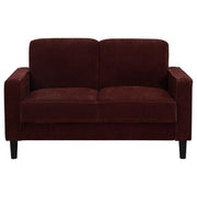 Ruth 2-piece Fabric Upholstered Track Arm Sofa Rust Red - 511211-S2