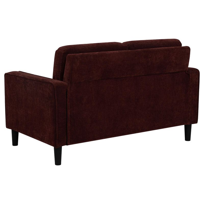 Ruth 2-piece Fabric Upholstered Track Arm Sofa Rust Red - 511211-S2