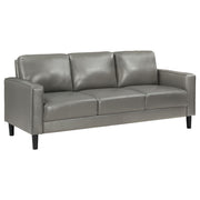 Ruth 2-piece Upholstered Track Arm Sofa Set Grey - 508365-S2