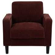 Ruth 3-piece Fabric Upholstered Track Arm Sofa Rust Red - 511211-S3