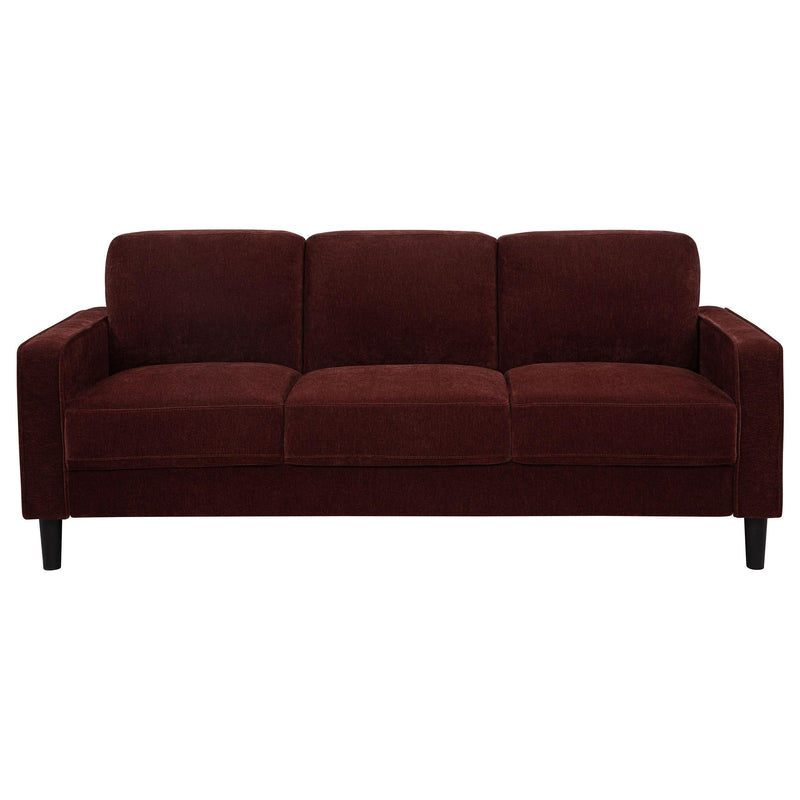 Ruth 3-piece Fabric Upholstered Track Arm Sofa Rust Red - 511211-S3